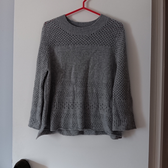 RAFFI 100% Cashmere Knit + Crochet Sweater L - Picture 1 of 5